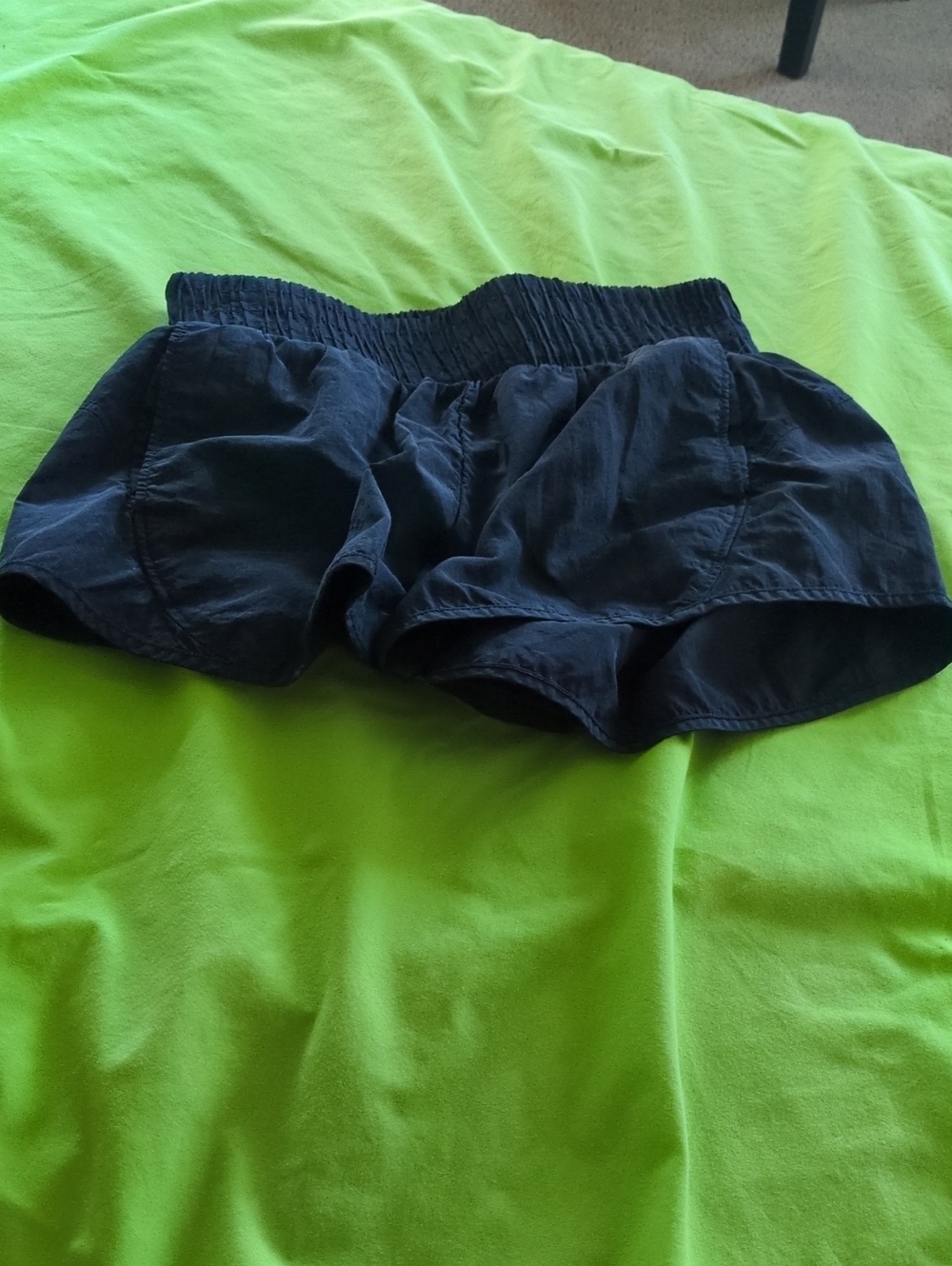 all in motion Black Elastic-Waist Athletic Shorts